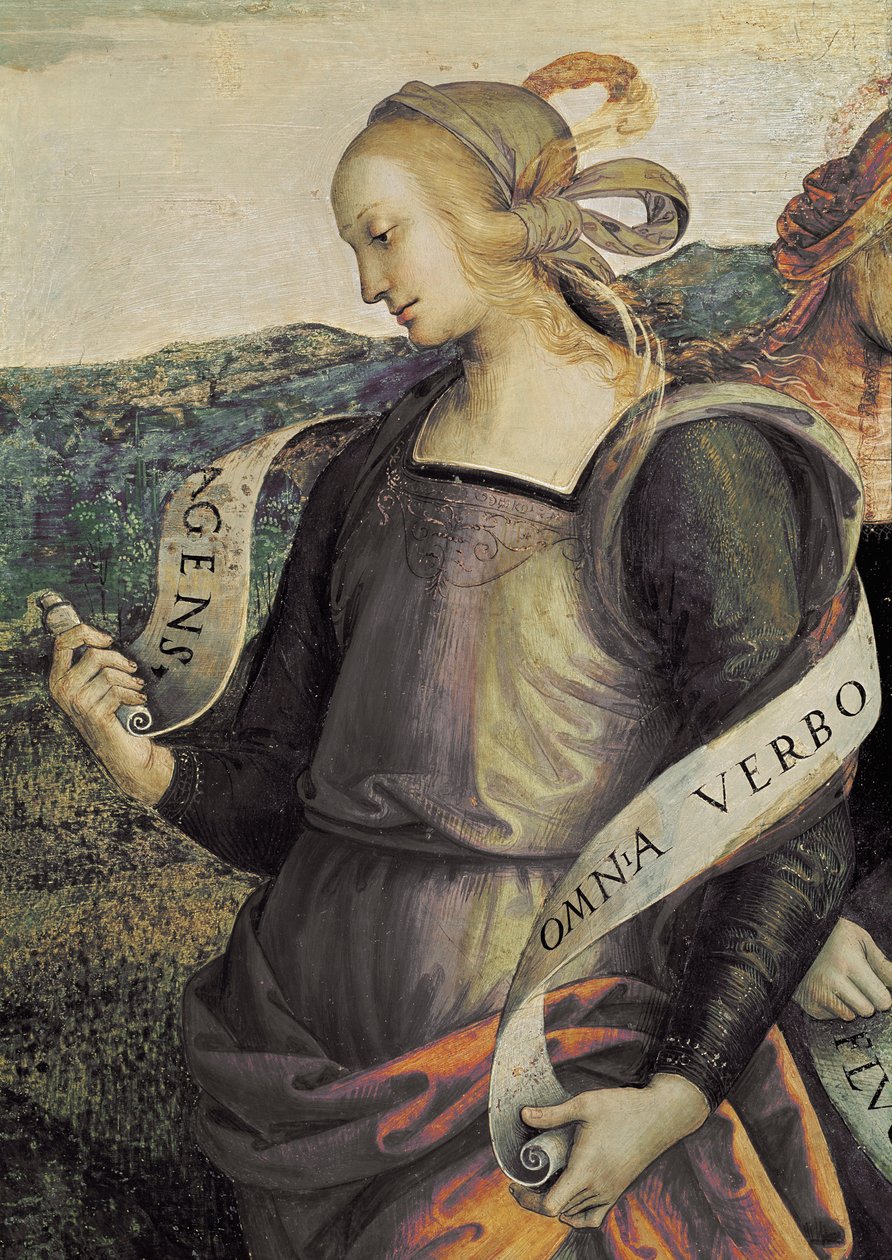 Die erythräische Sibylle (Detail) von Pietro Perugino