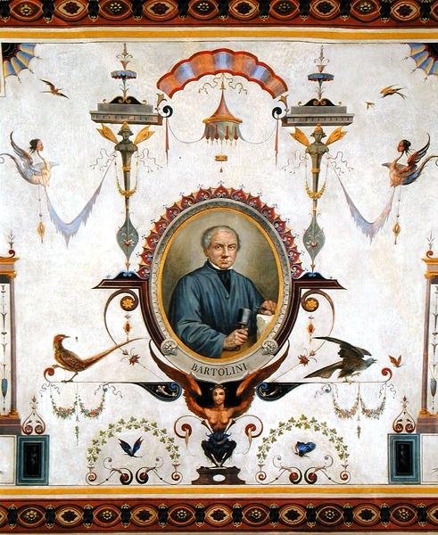 Porträt von Lorenzo Bartolini (1777-1850), Detail von der Decke des Sala del Sindaco von Pietro Pezzati