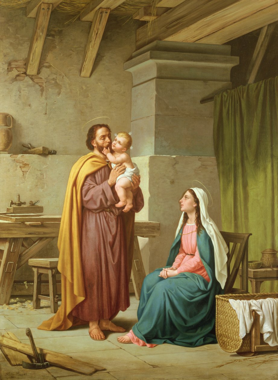 Die Heilige Familie in der Werkstatt von St. Joseph von Pietro Pezzati