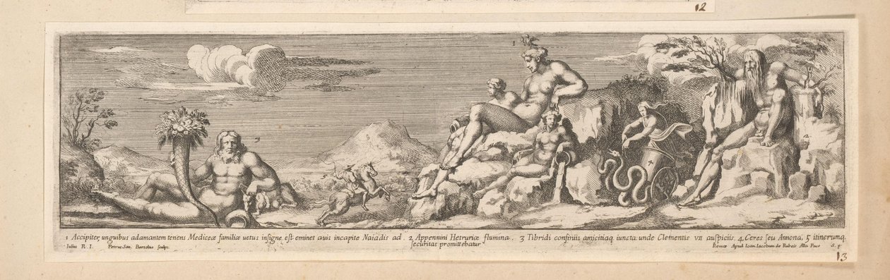 Allegorie auf die Route zwischen Rom und Florenz von Pietro Sante Bartoli