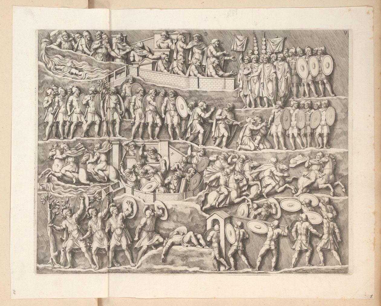 Reliefs am Bogen des Septimius Severus in Rom von Pietro Sante Bartoli