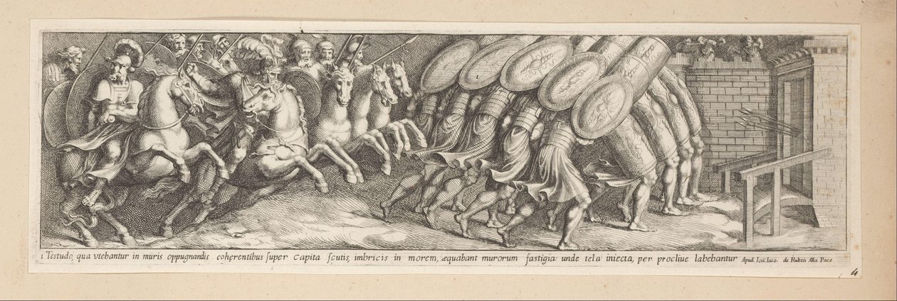 Soldaten im Angriff (Geschichte von Kaiser Konstantin) von Pietro Sante Bartoli