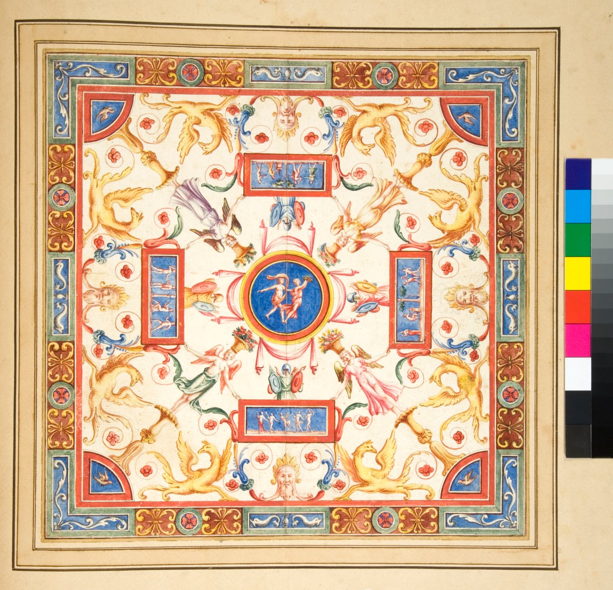 Entwurf für ein Deckenfresko von Pietro Santi Bartoli