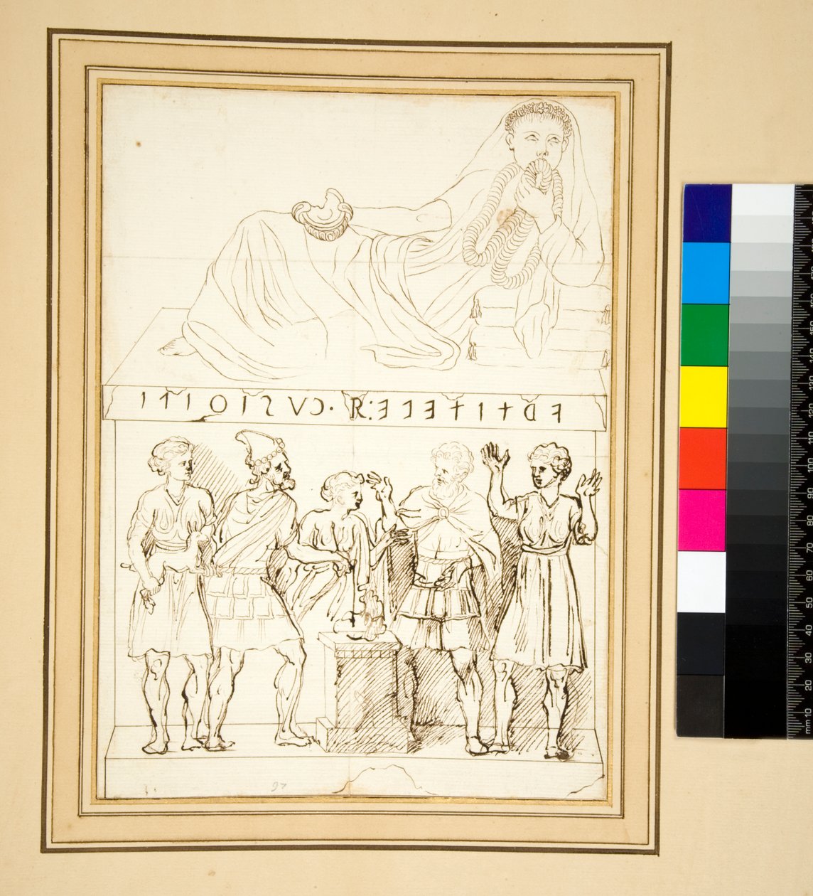 Etruskische Aschenurne von Pietro Santi Bartoli