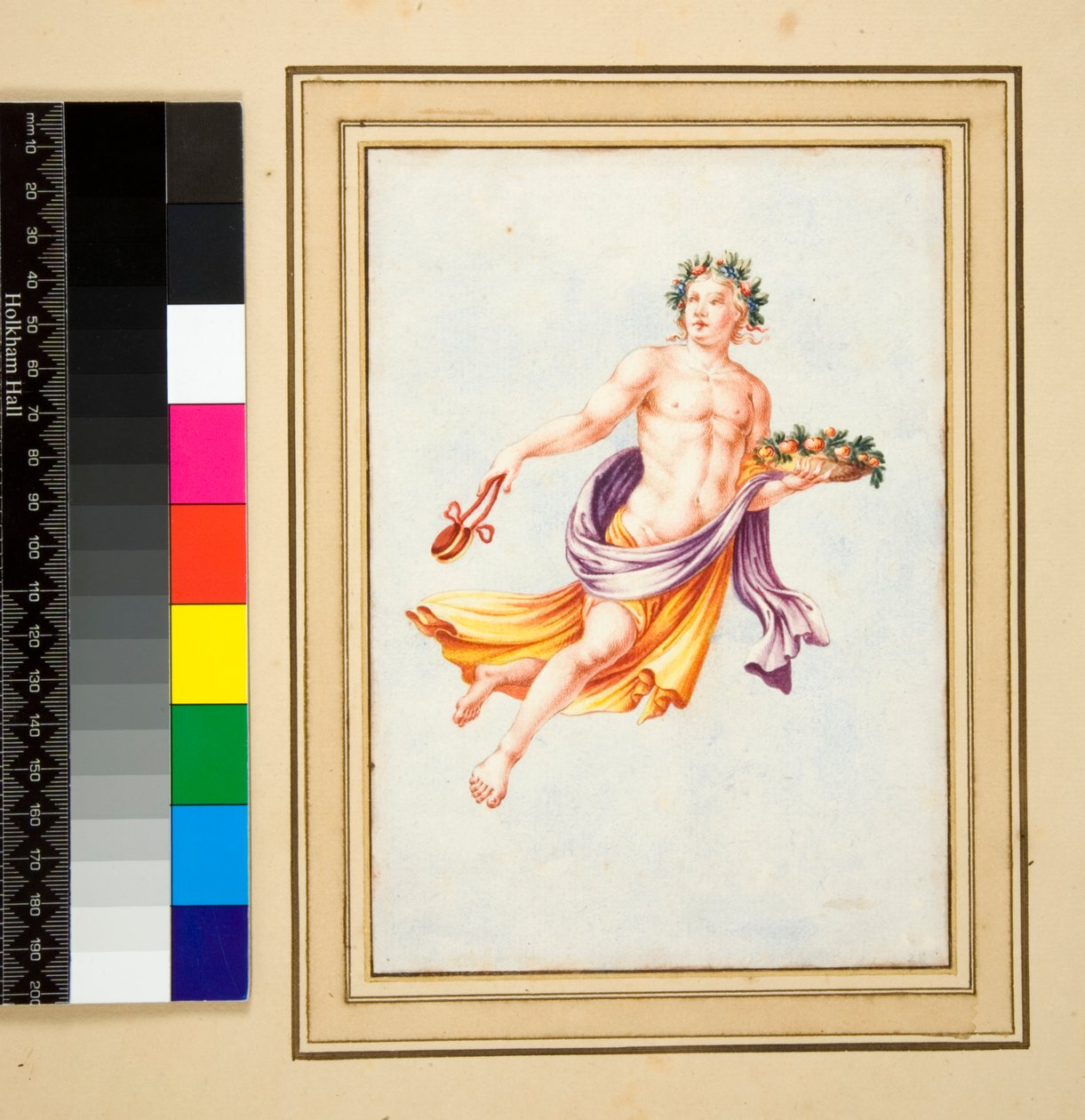 Männliche Figur mit Blätterkranz von Pietro Santi Bartoli