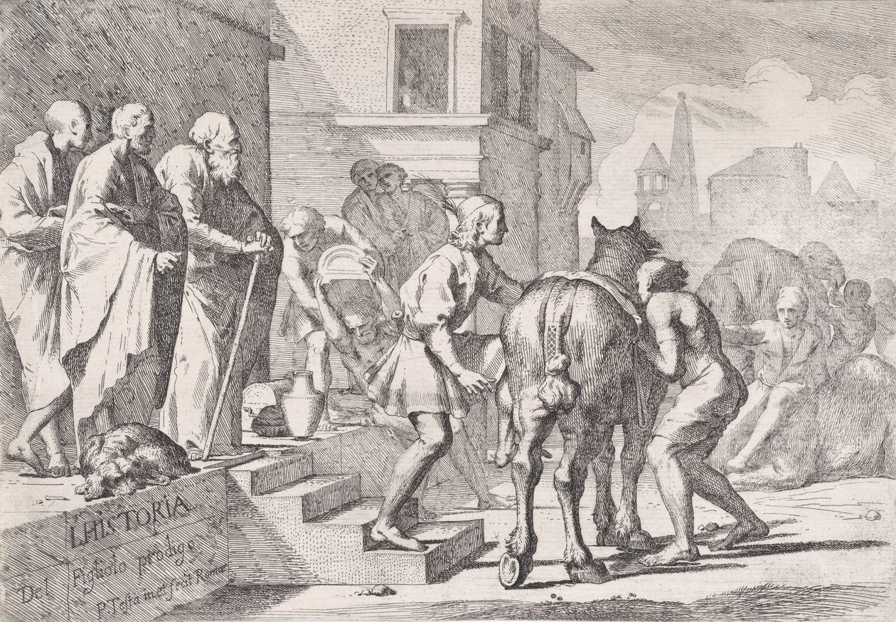 Die Abreise des verlorenen Sohnes, ca. 1645 von Pietro Testa