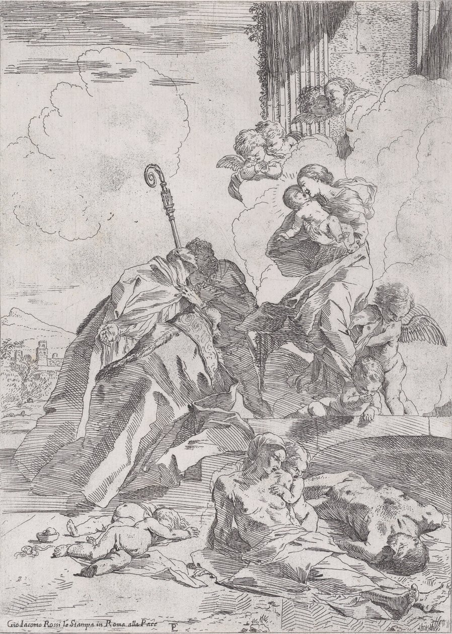 Drei Lucchesische Heilige von Pietro Testa