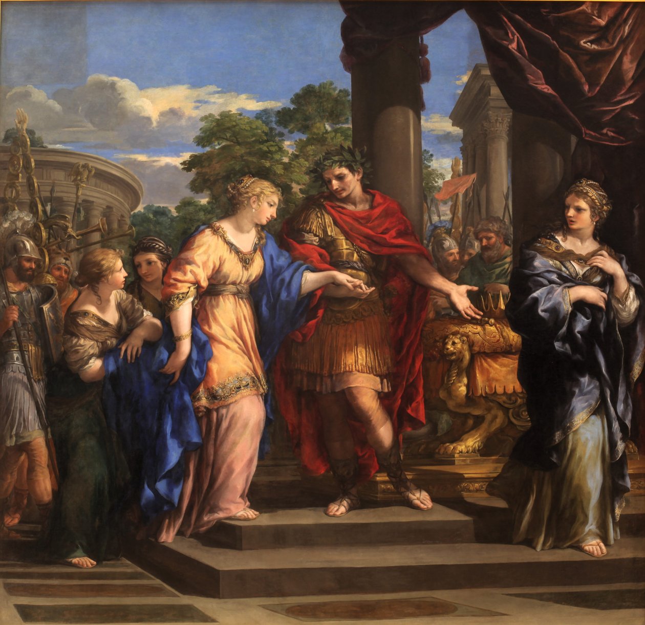 Cäsar gibt Kleopatra den Thron von Ägypten, um 1637 von Pietro da Cortona