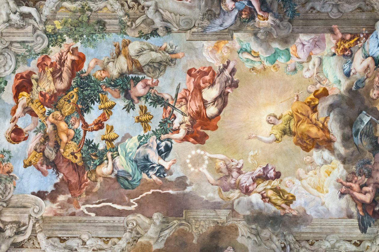 Der Triumph der göttlichen Vorsehung (Detail) von Pietro da (1596 1669) Cortona