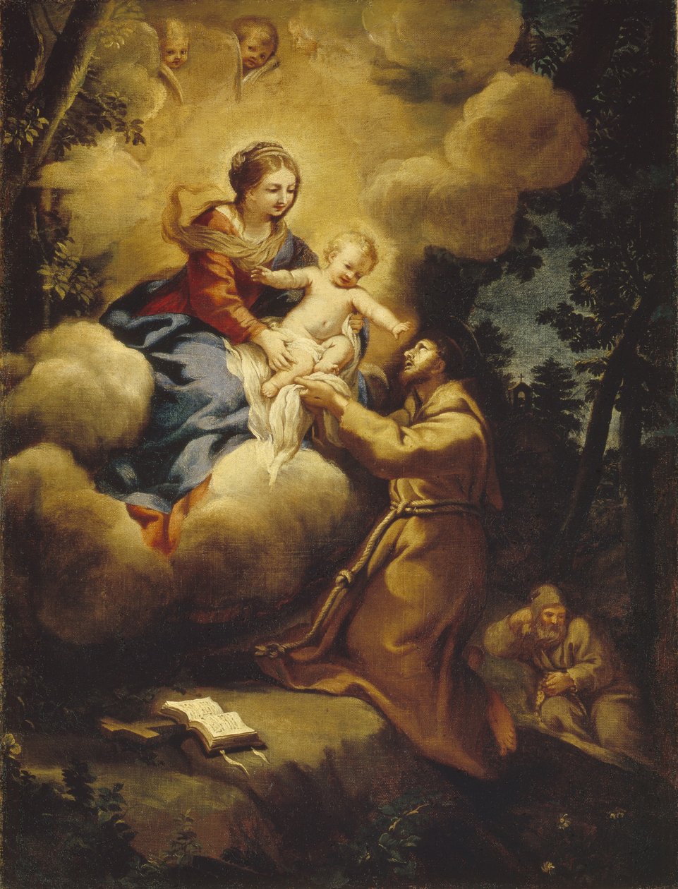 Die Vision des Heiligen Franziskus, 1640er Jahre von Pietro da Cortona