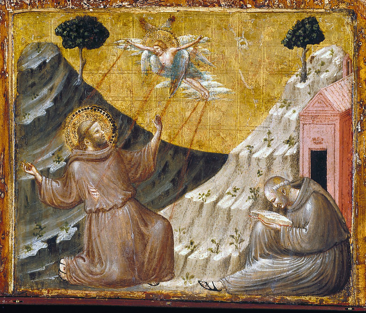 Der heilige Franziskus empfängt die Stigmata von Pietro da Rimini