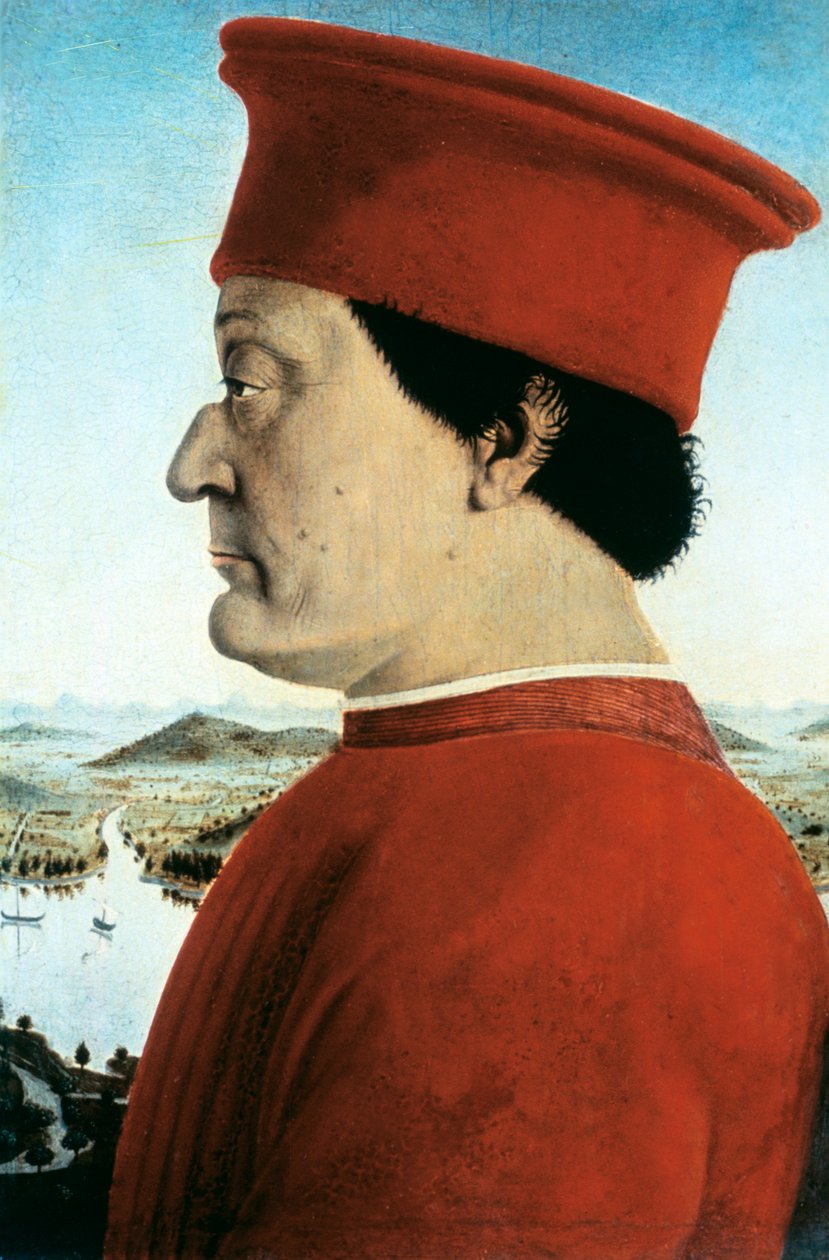 Porträt von Federico da Montefeltro, Herzog von Urbino von Pietro della Francesca