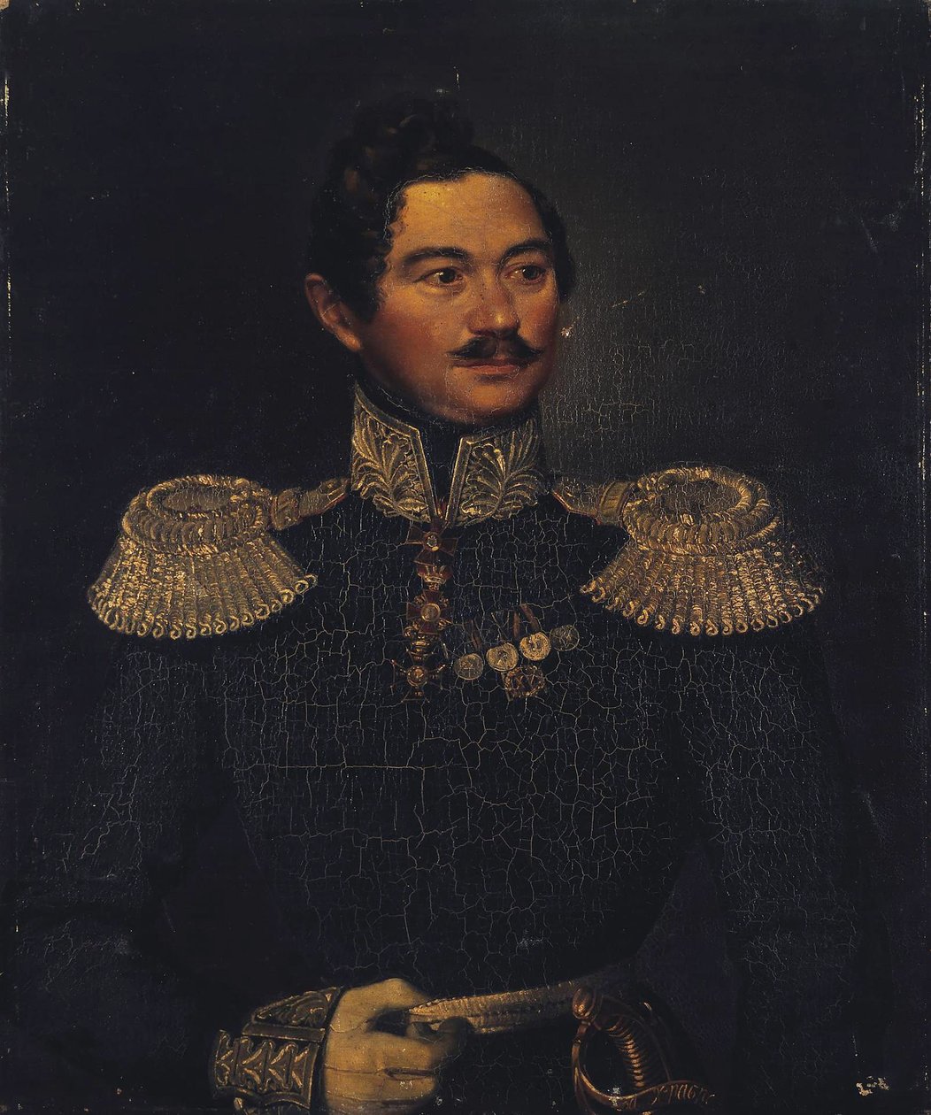 Porträt von General Ivan Alexeyevich Orlov 1795-1874, 1835 von Pimen Nikitich Orlov
