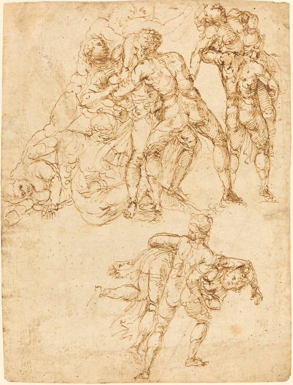 Studien für den Raub der Sabinerinnen (verso) von Pirro Ligorio