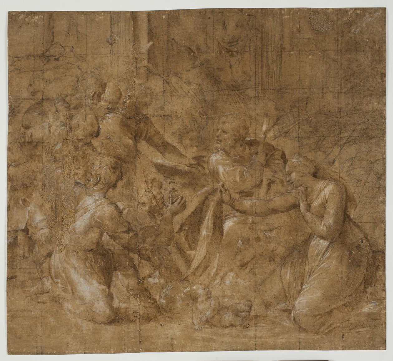 Die Anbetung der Hirten von Polidoro da Caravaggio