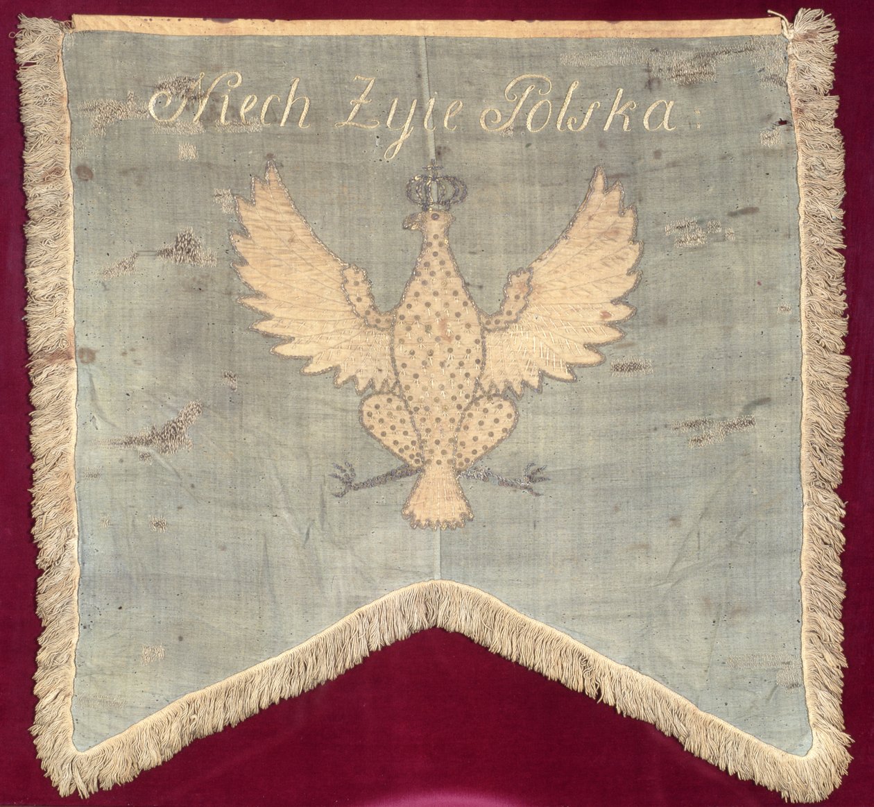 Fahne aus der Zeit des Tadeusz-Kosciuszko-Aufstands (1746-1817) im Jahr 1794 von Polish School
