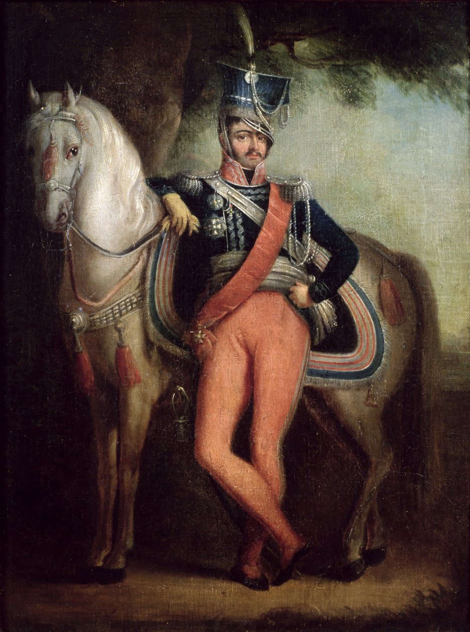 Prinz Josef Anton Poniatowski (1763-1813) bei seinem Pferd, ca. 1800-13 von Polish School