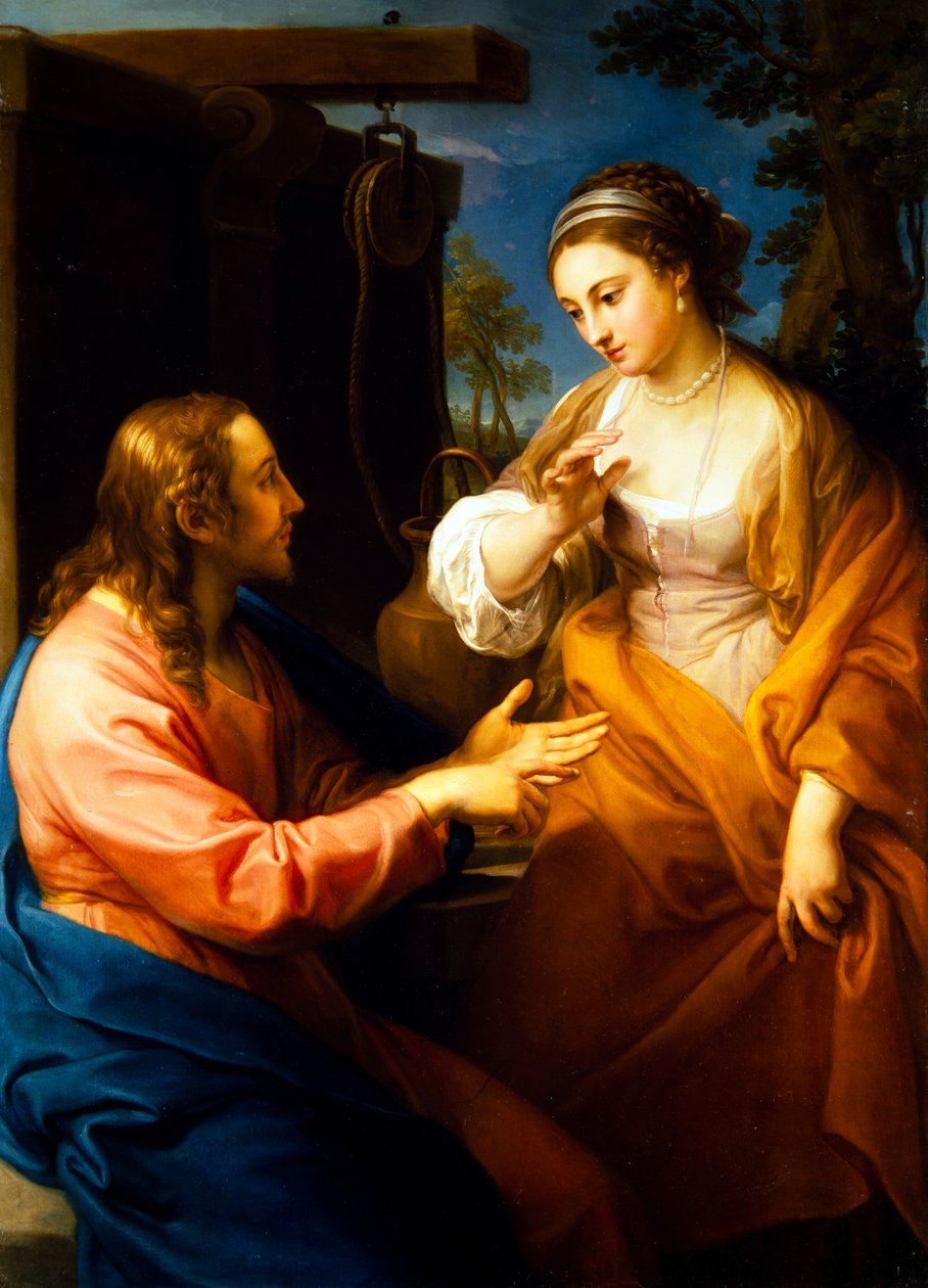 Christus und die Frau von Samaria von Pompeo Girolamo Batoni