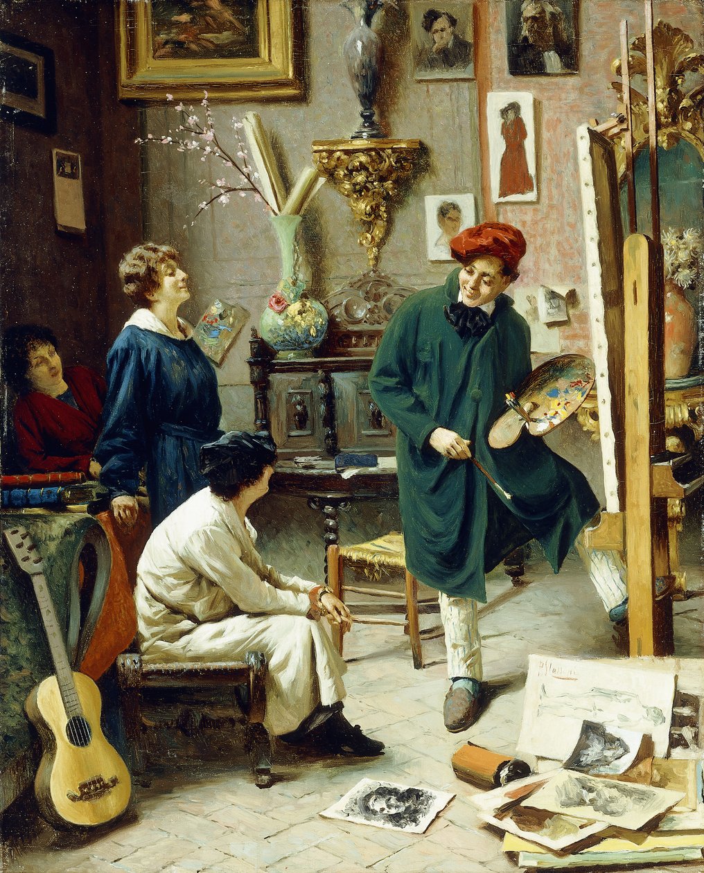 Das Atelier des Künstlers von Pompeo Massani