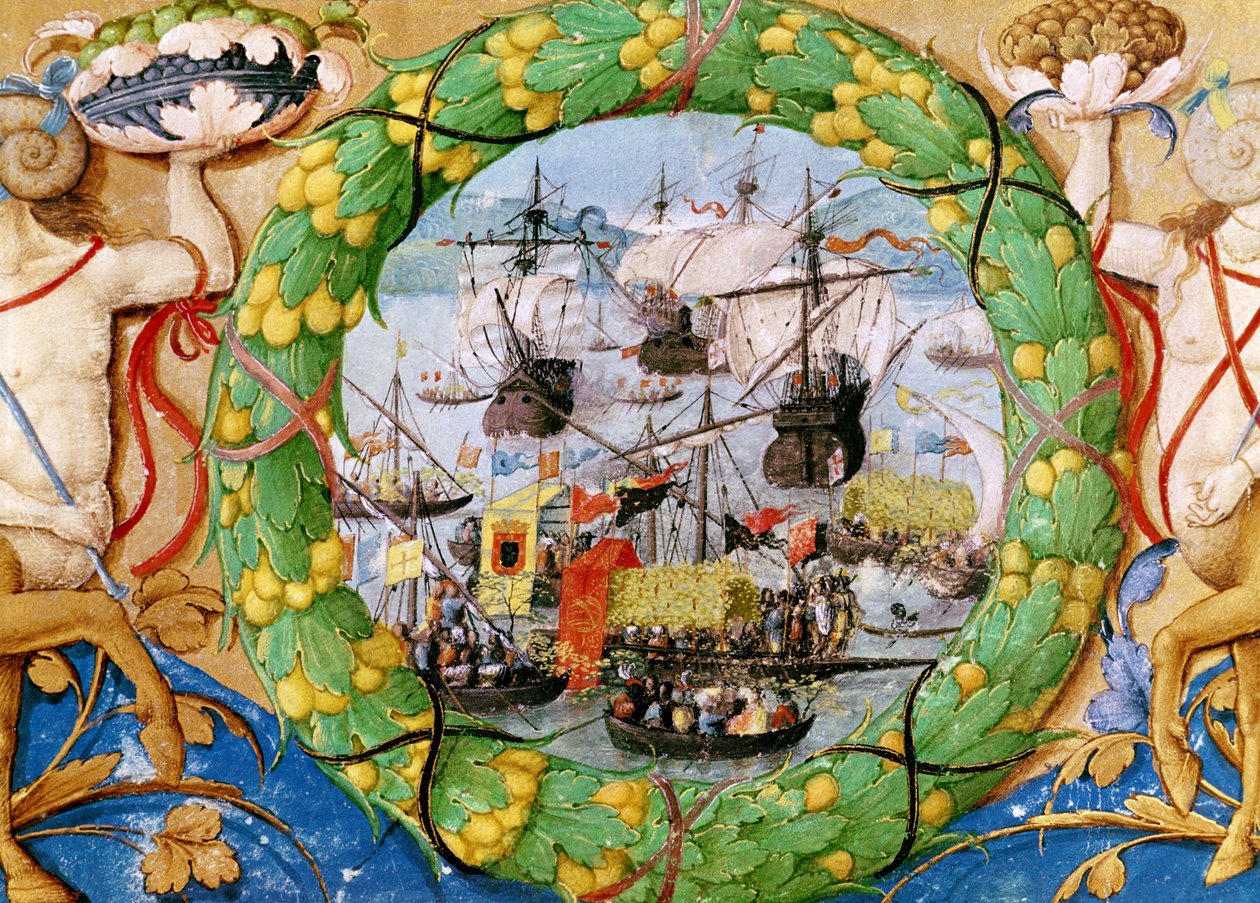 Fest der portugiesischen Flotte, Illustration aus Lettura Nova von Alem Douro, 1513 von Portuguese School
