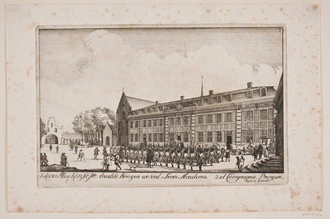 Besuch von Friedrich V. an der Akademie von Sorø von Poul Isac Grønvold