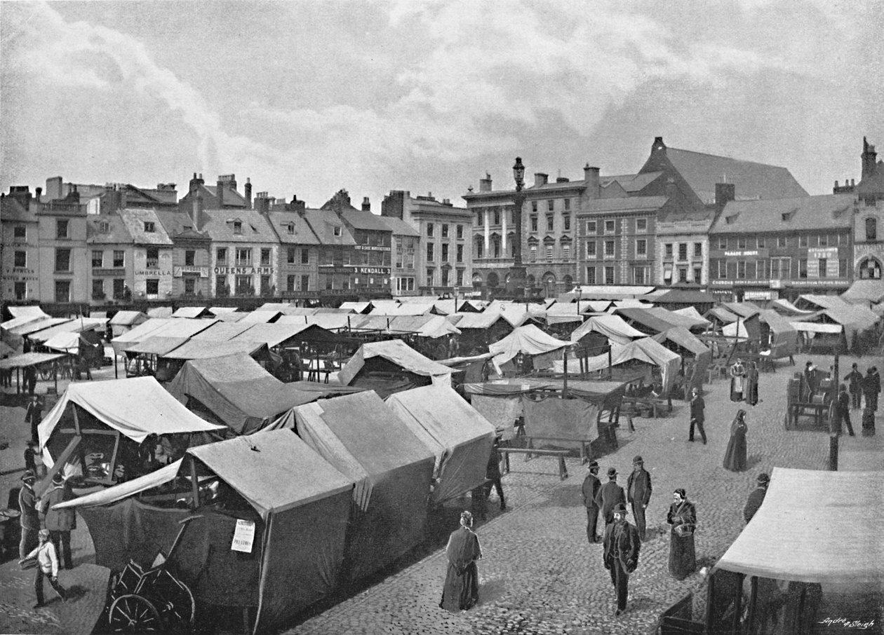Marktplatz, Northampton, ca. 1896 von Poulton and Co