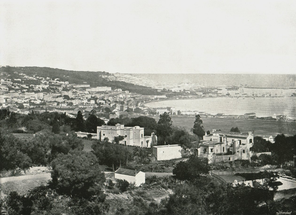 Blick vom Mustafa, Algier, Algerien, 1895 von Poulton and Co