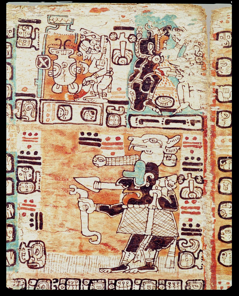 Detail aus einem Maya-Codex von Pre-Columbian