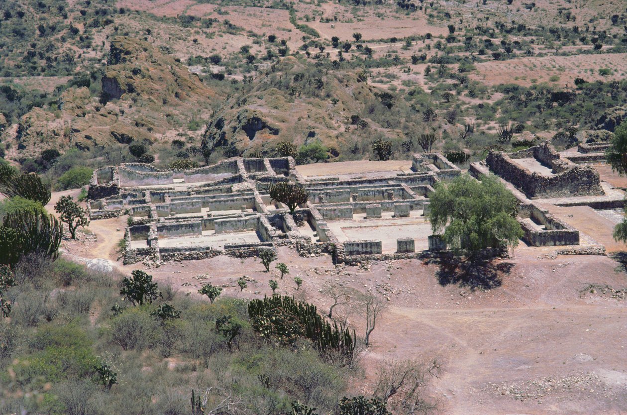 Luftaufnahme der Stadt, Spätklassische Periode von Pre Columbian