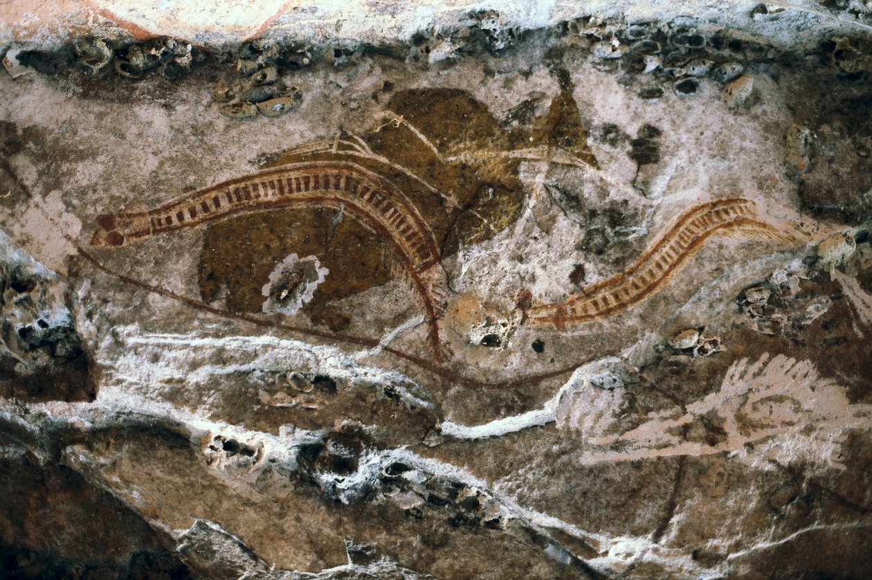 Aborigines-Felsmalerei, Ubirr-Höhlen, Kakadu-Nationalpark, Australien von Prehistoric Prehistoric