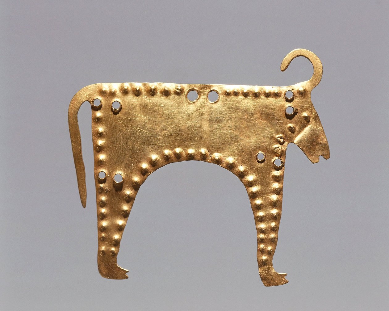 Goldblatt mit Tierfiguren aus Varna von Prehistoric Prehistoric