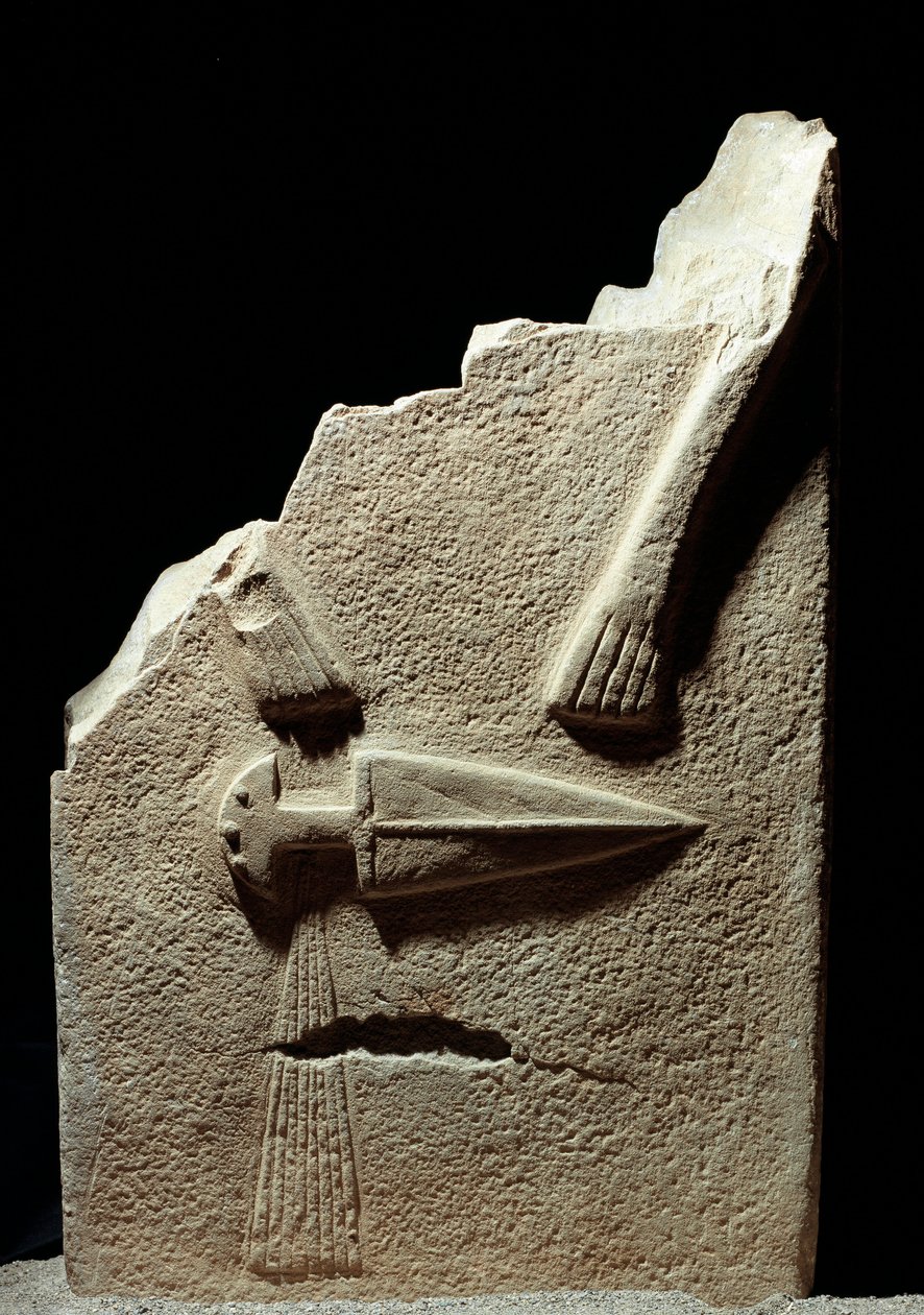Prähistorische Kunst: Stele aus der Eisenzeit von der Fundstelle Lunigiana bei La Spezia, Italien. 1100-800 v. Chr. La Spezia, Museo Comunale della Civiltà Lunigiana von Prehistoric Prehistoric
