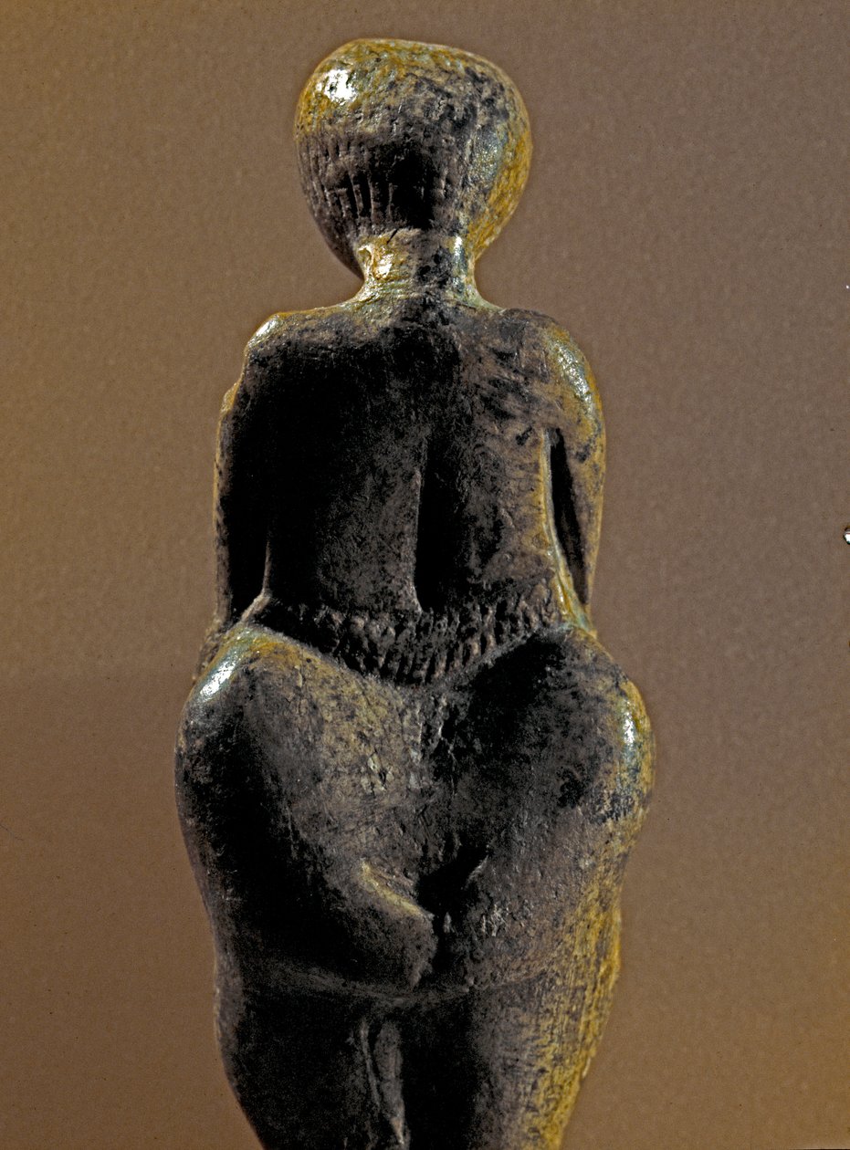 Prähistorie: Statue einer Gravettien-Frau vom Fundort Kostenki (Voronezh Oblast). 30000-25000 v. Chr. Oberes Paläolithikum, Steinzeit von Prehistoric Prehistoric