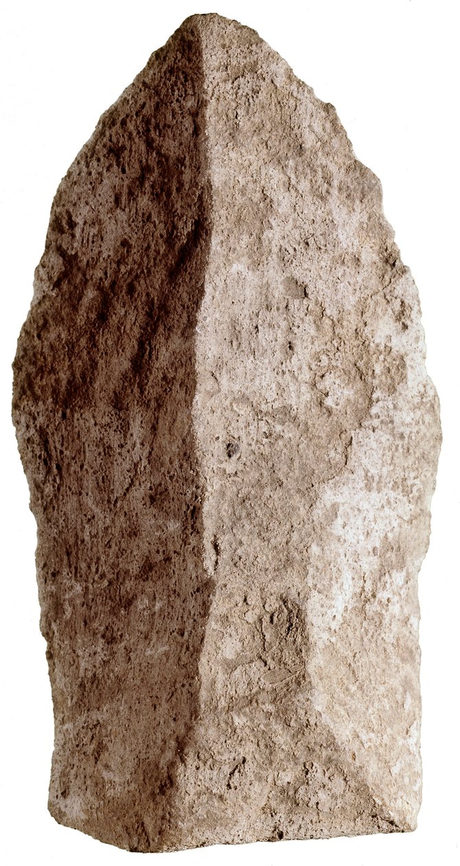 Stein aus der mesolithischen Epoche. Aus Quintana. Posada, La Riera Keller (Foto) von Prehistoric Prehistoric
