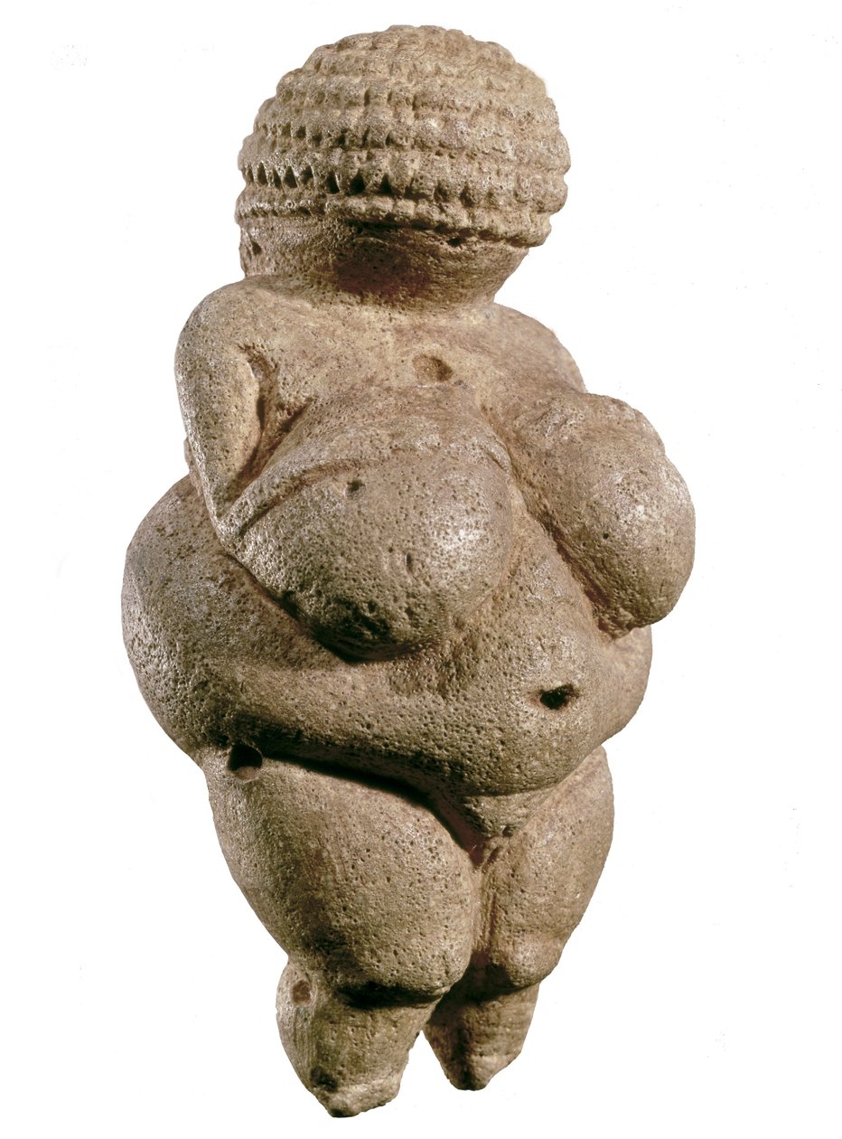 Die Venus von Willendorf, 23000 v. Chr. (Oberes Paläolithikum) (Kalkstein) von Prehistoric Prehistoric