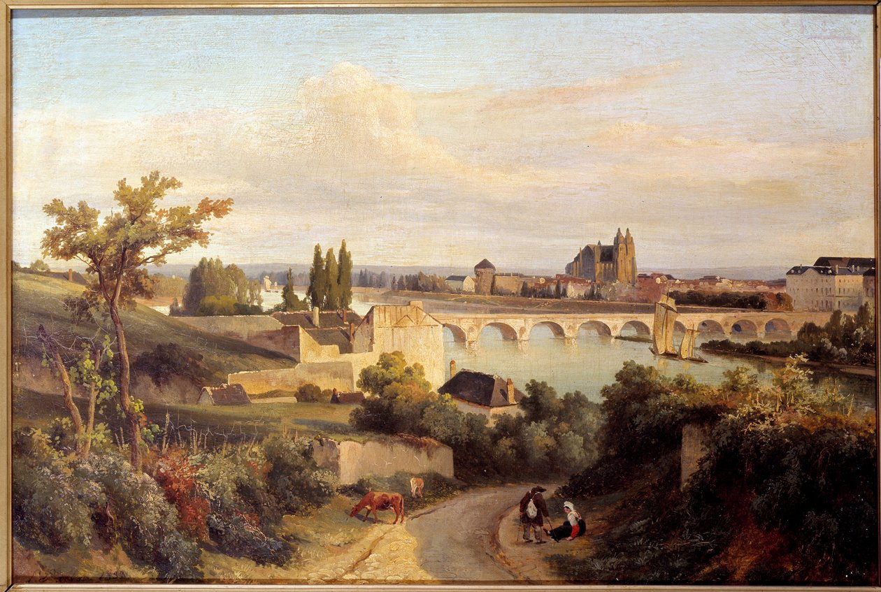 Die Brücke von Tours im Jahr 1833 von Prosper Barbot