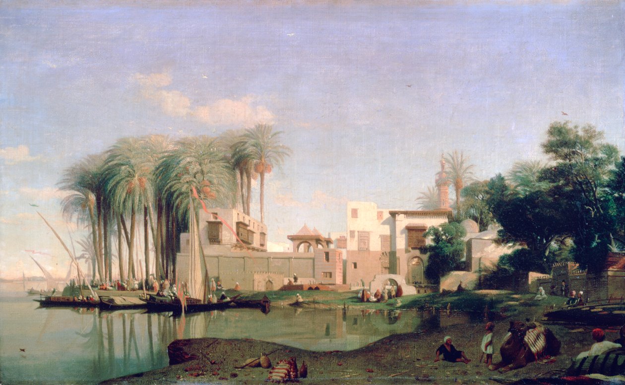 Beni Suef am Nil, 19. Jahrhundert von Prosper Georges Antoine Marilhat