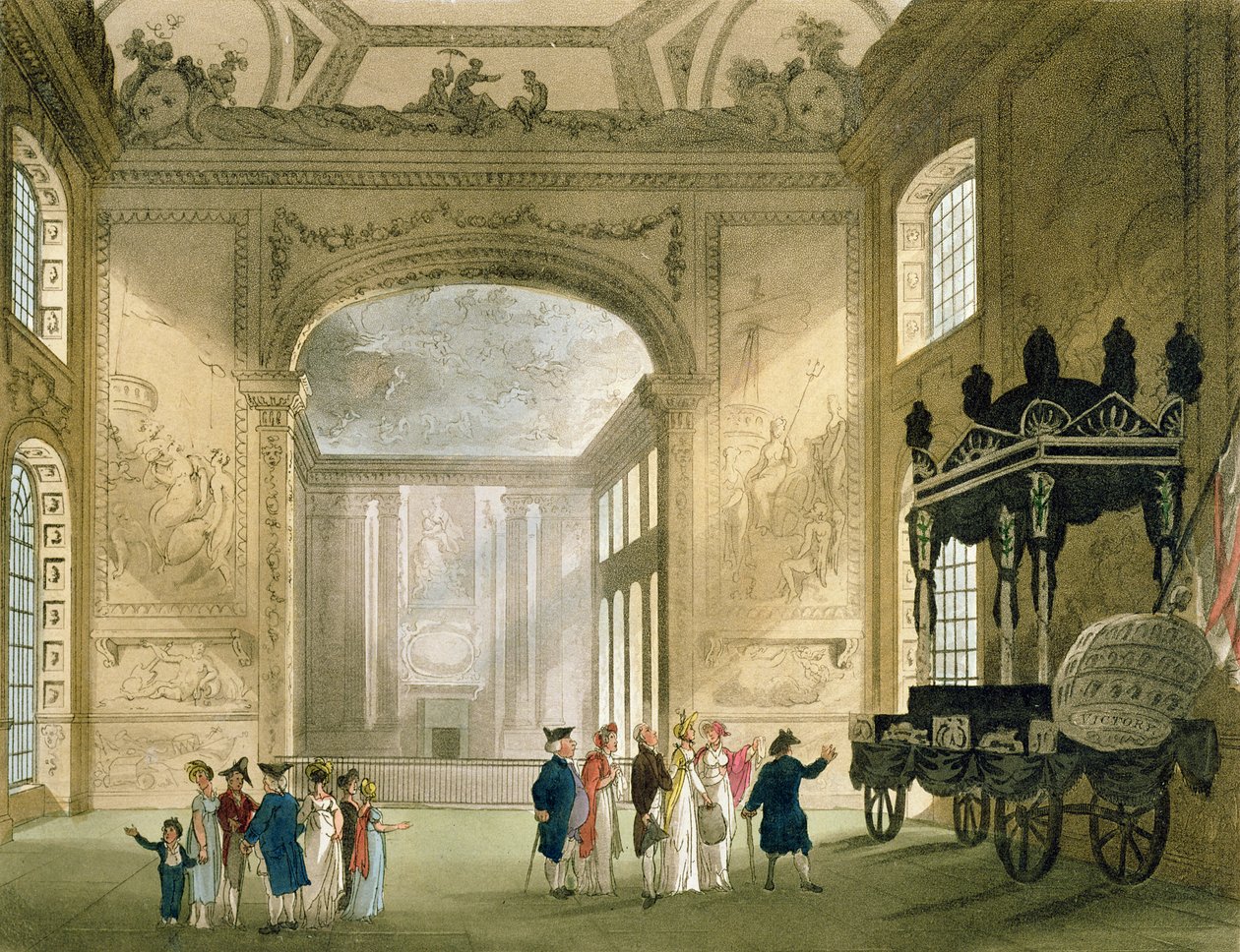 Greenwich Hospital aus Ackermanns Mikrokosmos von London von Pugin and Rowlandson