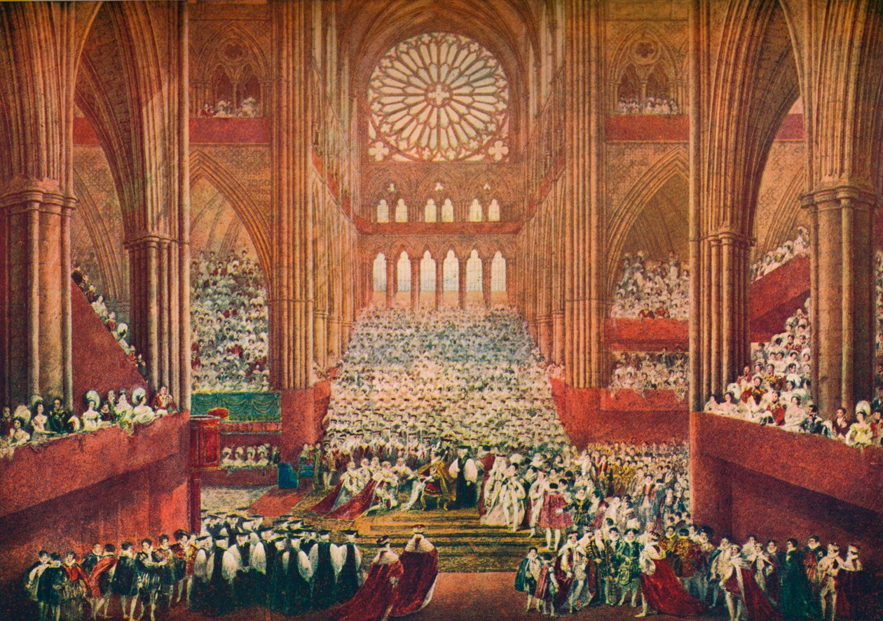 Die Krönung von König Georg IV. in der Westminster Abbey, London, 1821 1906 von Pugin and Stephanoff