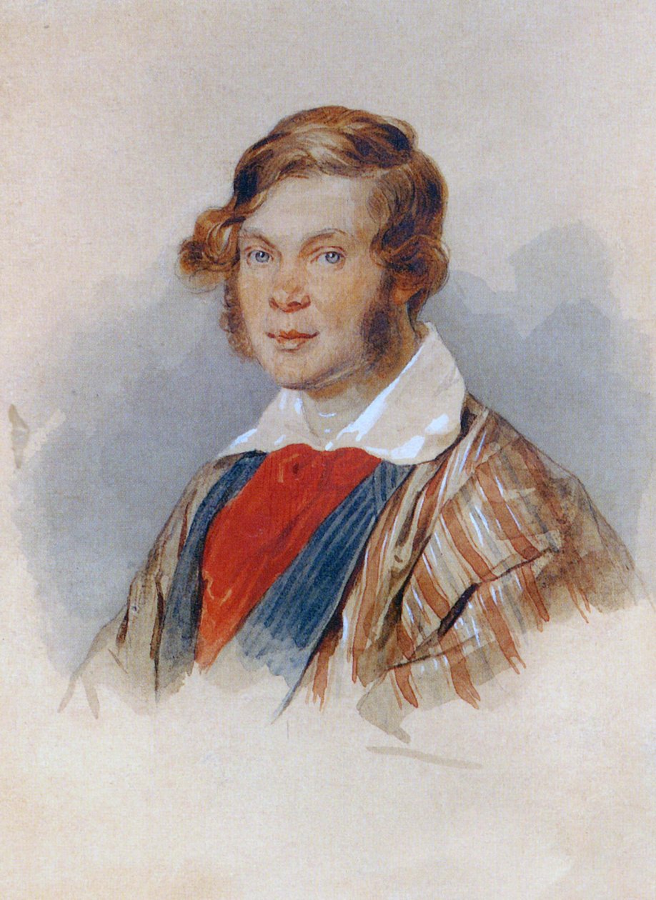 Porträt des Dichterprinzen Pyotr A. Vyazemsky 1792-1878, 1830er Jahre von Pyotr Fyodorovich Sokolov