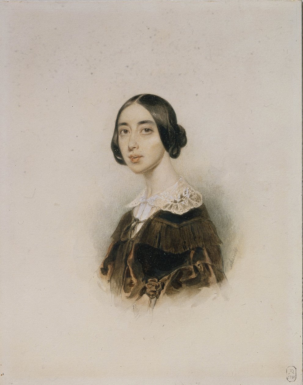 Porträt der Sängerin und Komponistin Michelle Pauline Viardot-García 1821-1910, 1843-1845 von Pyotr Fyodorovich Sokolov