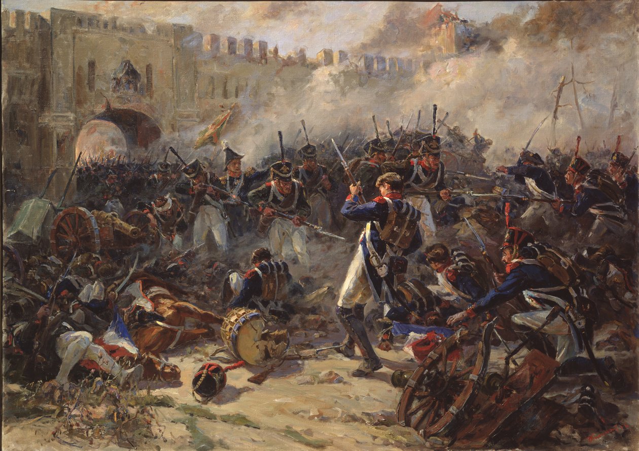 Die Schlacht von Smolensk im August 1812, 1956 von Pyotr Ivanovich Zhigimont