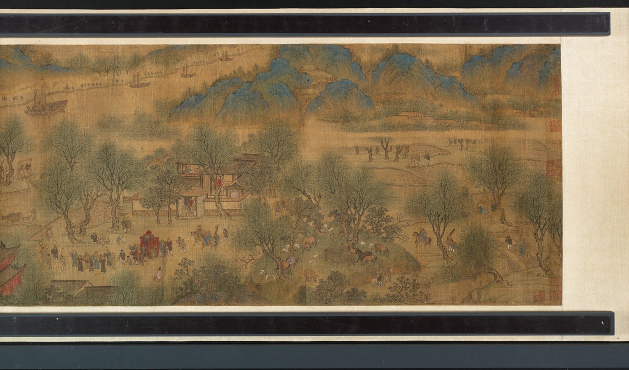 Frühlingsfest am Fluss (Detail) von Qing Dynasty Chinese School