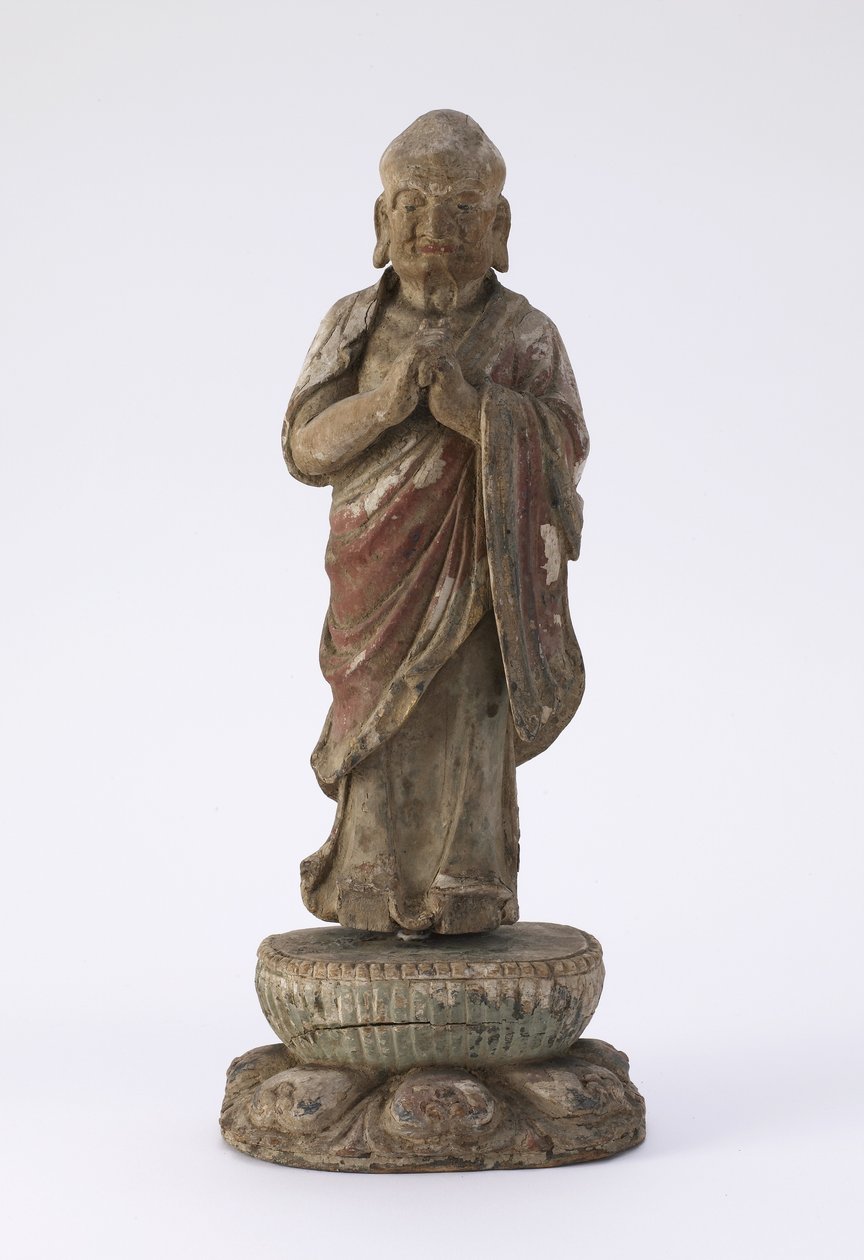 Figur des Mönchs Ka-yeh (Kasyapa) von Qing Dynasty Chinese School