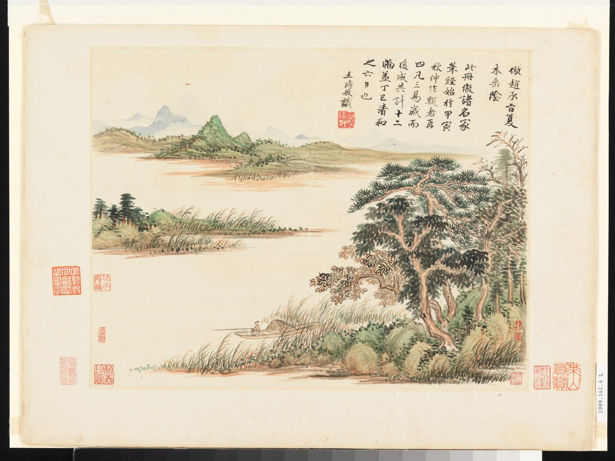 Landschaften nach alten Meistern, datiert 1674 und 1677 von Qing Dynasty Chinese School