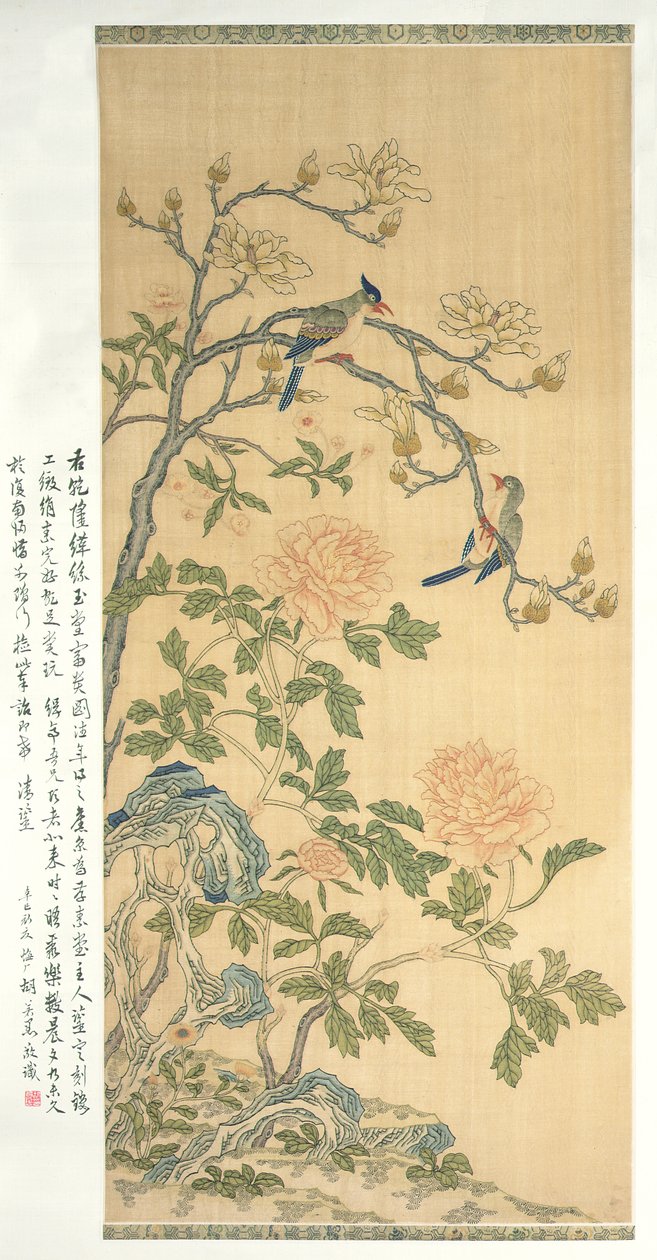 Wandteppich-Rollenbild, Qianlong-Periode (1736-95) von Qing Dynasty Chinese School