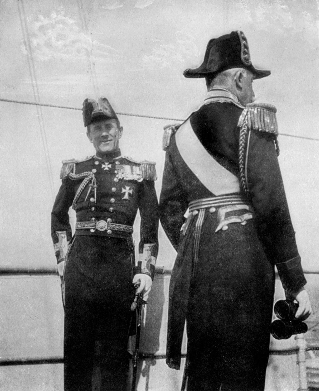 Kommodore Keppel mit dem Herzog von Connaught, 1908 von Queen Alexandra