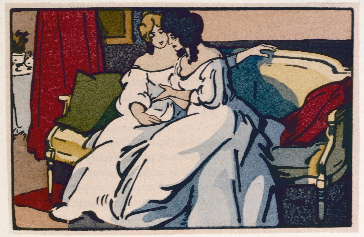 Die Herzogin von Langeais besucht die Vicomtesse de Beauseant, Illustration aus 
