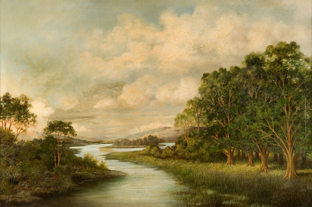 Blick auf den Fluss North Tyne von R. Rowell
