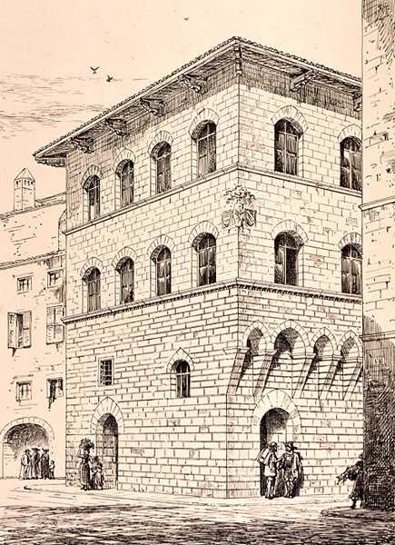 Haus aus dem 14. Jahrhundert, Florenz, Italien, aus 